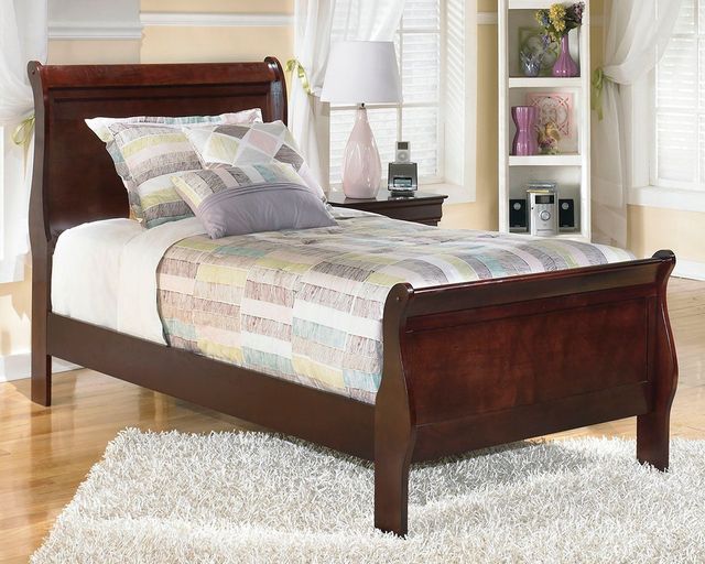Signature Design by Ashley® Alisdair Reddish Brown Twin Sleigh Bed-1