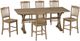 Jofran Inc. Carlyle Crossing 7-Piece Brown Trestle Counter Height Table Set-0