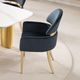 Furniture of America® Northall 2-Piece Black/Gold Arm Chair-1