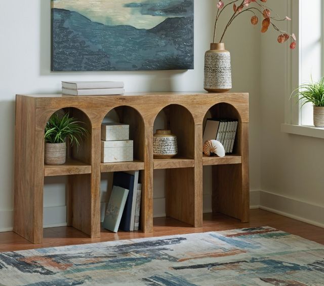 Signature Design by Ashley® Luzmanacy Natural Brown Console Table-4