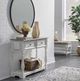 Liberty Furniture Magnolia Manor Weathered Bark Hall Console with Antique White Base-1