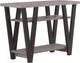 Coaster® Stevens Antique Grey V-Shaped Sofa Table with Black Frame-0