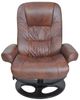 BarcaLounger® Jacque Hilton Whiskey Pedestal Recliner and Ottoman-5