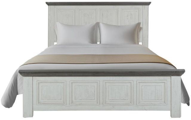 International Furniture Direct Luna Ivory Eastern King Panel Bed-0