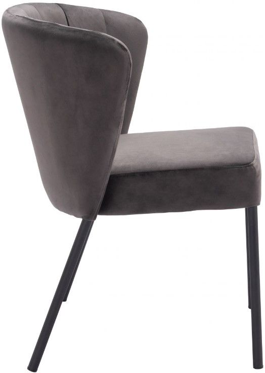 Zuo® Modern Aimee 2-Piece Black/Gray Dining Side Chair Set-2