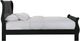 Elements International Louis Philippe Black Full Sleigh Bed-2