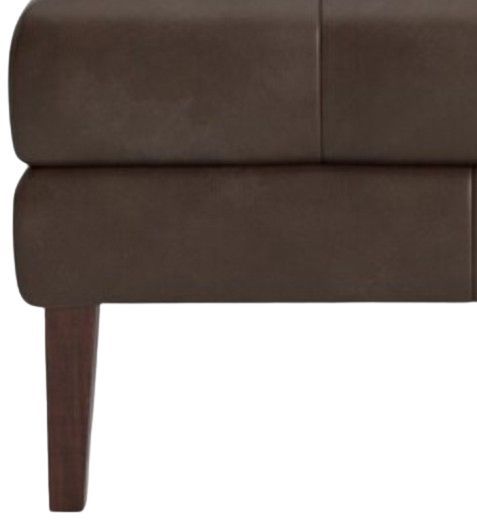 Bassett® Furniture Customizable Danbury Large Leather Storage Ottoman-2