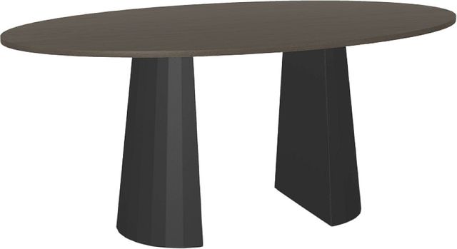 Amisco Customizable Gemma 84" Oval Pub Table with 1" White Oak Veneer Top-0