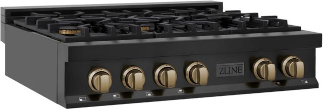 ZLINE Autograph Edition 36" Black Stainless Steel Gas Rangetop-1