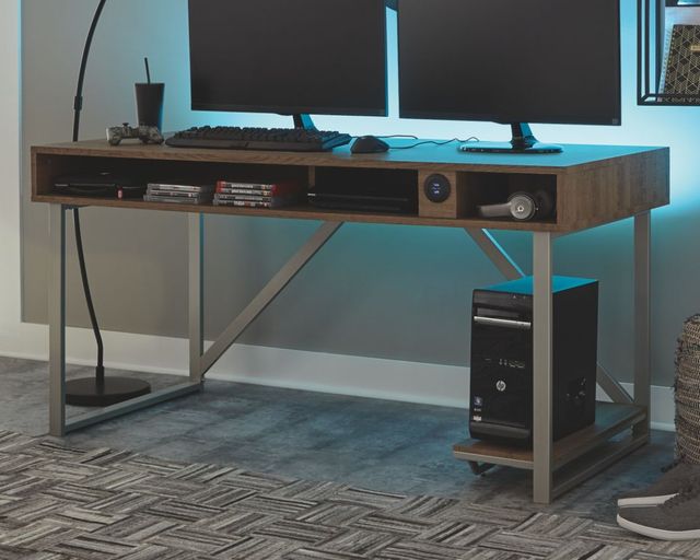 Signature Design by Ashley® Barolli Gunmetal Gaming Desk-3