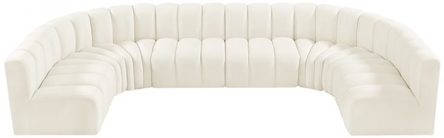 Meridian Furniture Arc 8-Piece Cream Upholstered Modular Sectional-1