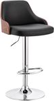 Armen Living Asher Chrome/Black Bar Stool-0