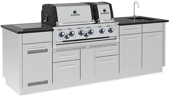 Broil King® Imperial™ S 690iE 8-Burner Stainless Steel Built-In Natural Gas Grill-1