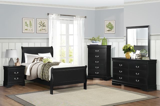 Homelegance® Mayville Black Nightstand-1