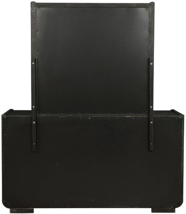 Coaster® Leandro Burnished Black Dresser and Mirror-4