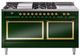 Ilve® Nostalgie II Noblesse 60'' Emerald Green Pro Style Dual Fuel Range with Brass Trim-0
