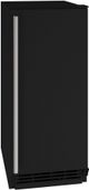 U-Line 1 Class 15" 25 lb. Black Solid Ice Maker-0