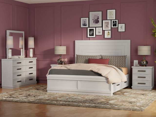 Snowfall Queen Bedroom Set, Mattress Free!-0