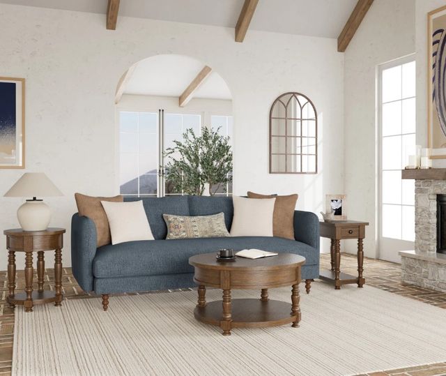 Riverside Furniture Eastlake Whiskey Oak Round Cocktail Table-1