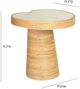 TOV Furniture Felicia Lilypad Glass Top 18" Nesting Table with Natural Base-2