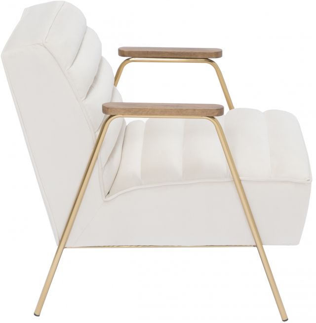 Meridian Furniture Woodford Cream Velvet Accent Chair-2