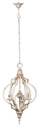 A & B Home Donalt Crowned Gold/White 3-Light Chandelier-0