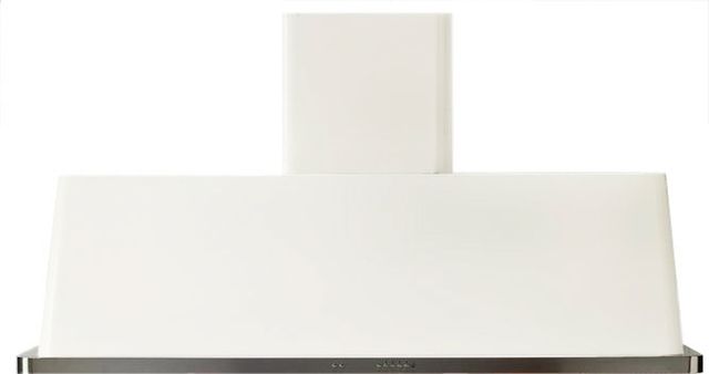 Ilve® Majestic II Series 60" True White Wall Mounted Chimney Style Range Hood-0