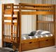 Donco Kids Honey Twin/Twin Mission Bunk Bed-1