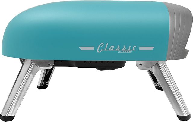 Unique® Appliances Classic Retro 12" Matte Turquoise Liquid Propane Pizza Oven-3