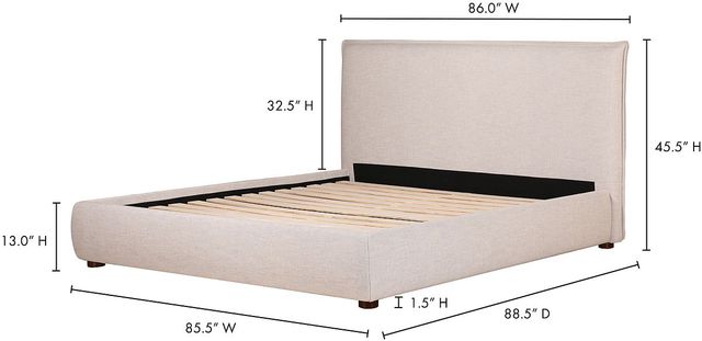 Moe's Home Collection Luzon Light Grey King Bed-2