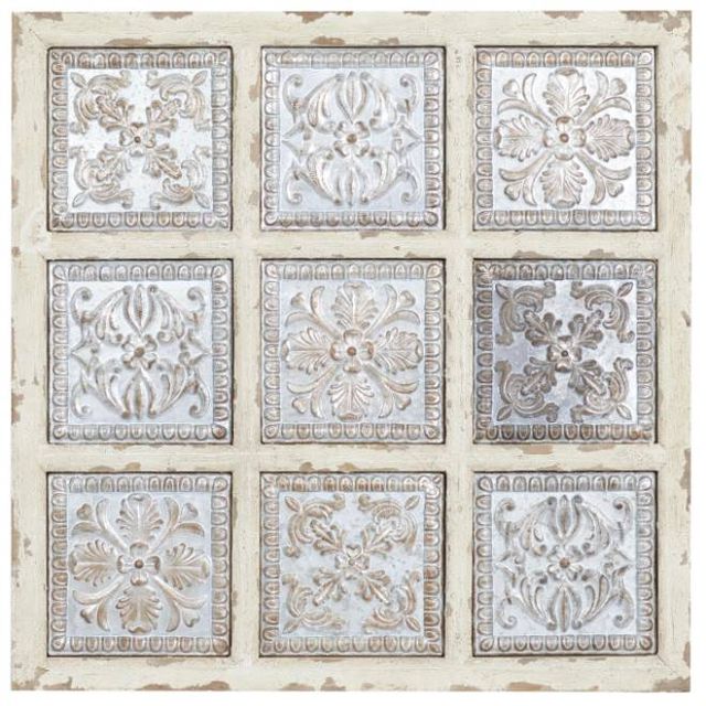 Deco Marche White Scroll Wall Decor-0