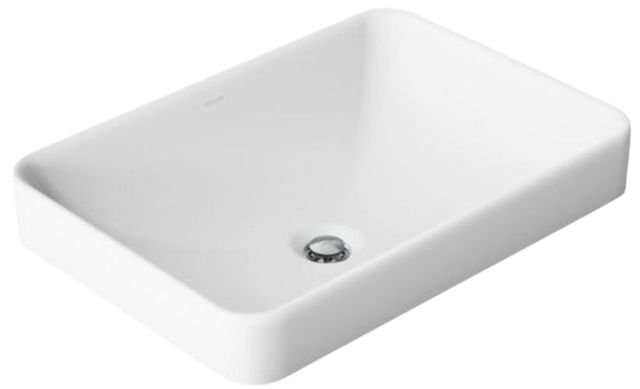 Kohler Vox® White 23.75" Rectangular Vessel Bathroom Sink-0