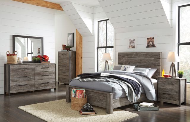 Signature Design by Ashley® Cazenfeld 2-Piece Black/Gray Full Youth Panel Headboard Set-3