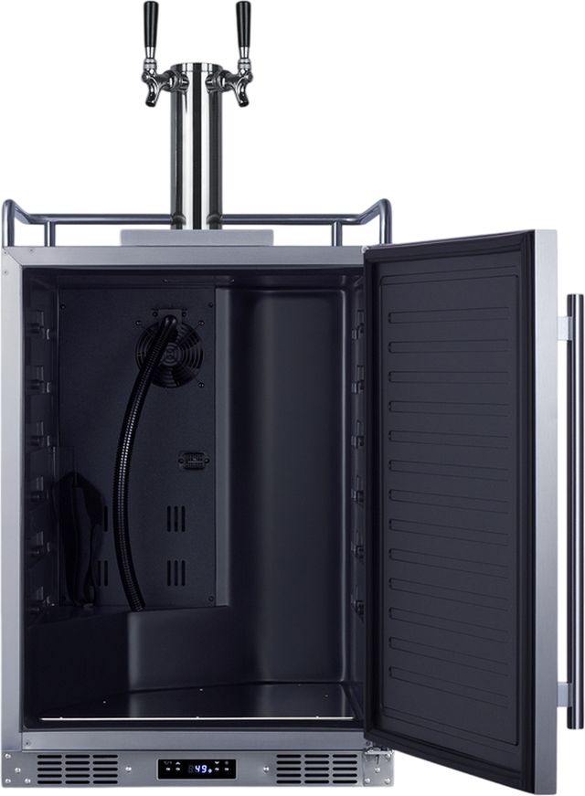 Summit® 24" 5.6 Cu.Ft Stainless Steel Built In Outdoor Beer and Wine Kegerator-3