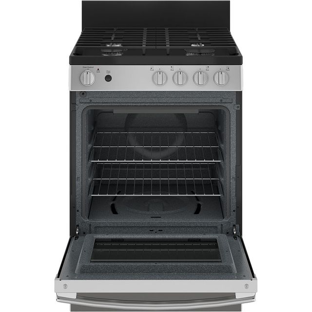 GE® 24" Stainless Steel Freestanding Gas Range with Storage Drawer-3