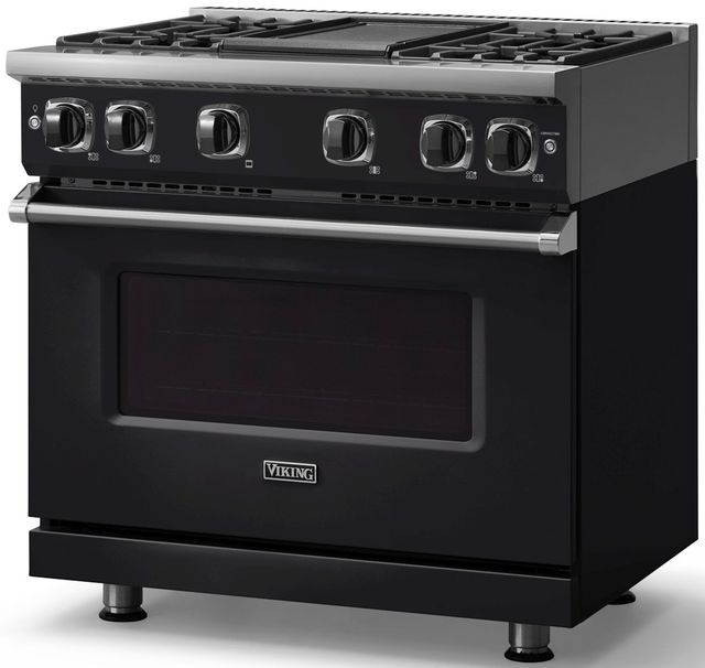 Viking® 7 Series 36" Onyx Pro Style Natural Gas Range with Griddle-3