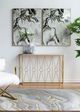 A & B Home 2-Piece Black/Gold/White Marbled Panel Set-2