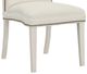Fairfield® Customizable Entree Dining Empire Tall Tufted Back Armless Stack Chair with Linen Legs-1