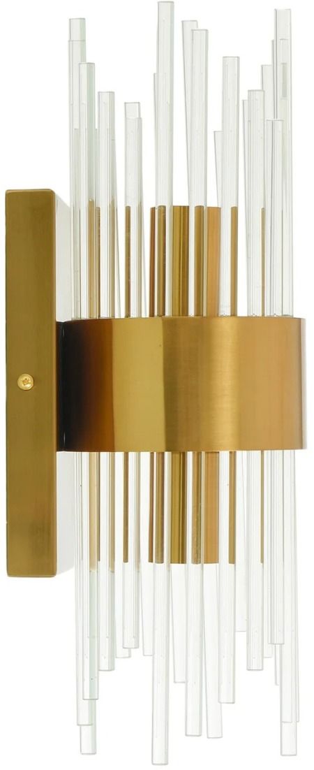 Harp & Finial® Corwin Brass/Clear Sconce-0
