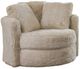 Furniture of America® Cochrane Beige/Cream Swivel Accent Chair-0
