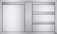 Napoleon Stainless Steel Single Large Single Door & Triple Drawer-0