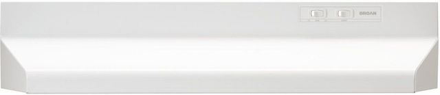 Broan® Buez0 30" White Ducted Under Cabinet Range Hood-0