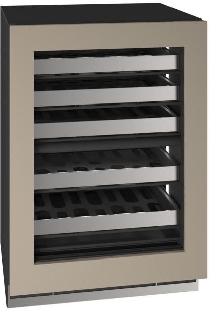 U-Line®  Home Collection 24" 4.9 Cu. Ft. Panel Ready Dual-Zone Wine Refrigerator with Glass Door-2