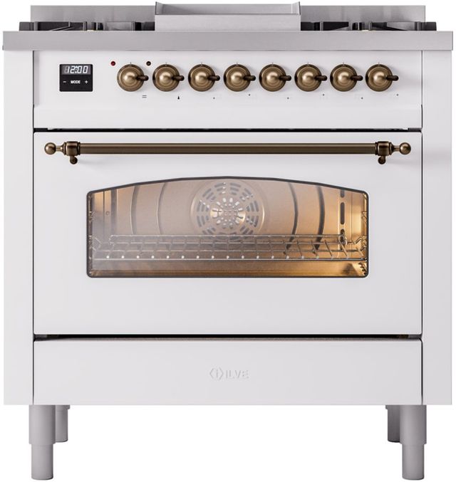 Ilve® Nostalgie II Series 36" Custom RAL Color Pro Style Dual Fuel Range-1