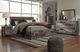 Benchcraft® Derekson 4-Piece Multi Gray Queen Panel Bed Set-4