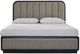Signature Design by Ashley® Rowanbeck Black/Gray California King Upholstered Panel Bed-1