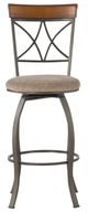 Powell® Hamilton Beige/Matte Pewter Swivel Bar Stool-3