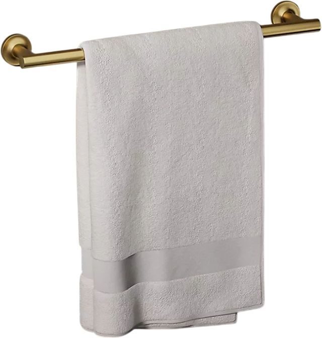 KOHLER® Purist® Vibrant Brushed Moderne Brass 18" Towel Bar-1