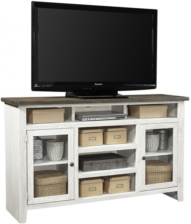 aspenhome® Eastport Drifted White 65" Highboy Console-1