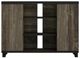 Perdue Woodworks Big Chester Black Woodgrain/S'mores 2-Door TV Media Console-1